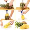 imageZulay Kitchen Pineapple Corer and Slicer Tool  Stainless Steel Pineapple Cutter for Easy Core Removal ampamp Slicing  Super Fast Pineapple Slicer and Corer Tool Saves you Time GrayRoyal Blue
