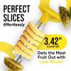 imageZulay Kitchen Pineapple Corer and Slicer Tool  Stainless Steel Pineapple Cutter for Easy Core Removal ampamp Slicing  Super Fast Pineapple Slicer and Corer Tool Saves you Time GrayBright Yellow