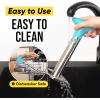 imageZulay Kitchen Pineapple Corer and Slicer Tool  Stainless Steel Pineapple Cutter for Easy Core Removal ampamp Slicing  Super Fast Pineapple Slicer and Corer Tool Saves you Time GrayLight Blue