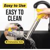 imageZulay Kitchen Pineapple Corer and Slicer Tool  Stainless Steel Pineapple Cutter for Easy Core Removal ampamp Slicing  Super Fast Pineapple Slicer and Corer Tool Saves you Time GrayBright Yellow