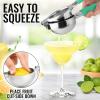 imageZulay Lemon Squeezer Stainless Steel with Premium Heavy Duty Solid Metal Squeezer Bowl and Food Grade Silicone Handles  Large Manual Citrus Press Juicer and Lime Squeezer Stainless Steel YellowFresh Mint