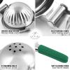 imageZulay Lemon Squeezer Stainless Steel with Premium Heavy Duty Solid Metal Squeezer Bowl and Food Grade Silicone Handles  Large Manual Citrus Press Juicer and Lime Squeezer Stainless Steel YellowGreen