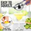 imageZulay Lemon Squeezer Stainless Steel with Premium Heavy Duty Solid Metal Squeezer Bowl and Food Grade Silicone Handles  Large Manual Citrus Press Juicer and Lime Squeezer Stainless Steel YellowDeep Purple