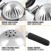 imageZulay Lemon Squeezer Stainless Steel with Premium Heavy Duty Solid Metal Squeezer Bowl and Food Grade Silicone Handles  Large Manual Citrus Press Juicer and Lime Squeezer Stainless Steel YellowCharcoal