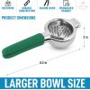 imageZulay Lemon Squeezer Stainless Steel with Premium Heavy Duty Solid Metal Squeezer Bowl and Food Grade Silicone Handles  Large Manual Citrus Press Juicer and Lime Squeezer Stainless Steel YellowGreen