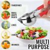 imageZulay Lemon Squeezer Stainless Steel with Premium Heavy Duty Solid Metal Squeezer Bowl and Food Grade Silicone Handles  Large Manual Citrus Press Juicer and Lime Squeezer Stainless Steel YellowRed
