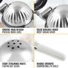 imageZulay Lemon Squeezer Stainless Steel with Premium Heavy Duty Solid Metal Squeezer Bowl and Food Grade Silicone Handles  Large Manual Citrus Press Juicer and Lime Squeezer Stainless Steel YellowWhite