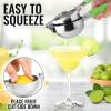 imageZulay Lemon Squeezer Stainless Steel with Premium Heavy Duty Solid Metal Squeezer Bowl and Food Grade Silicone Handles  Large Manual Citrus Press Juicer and Lime Squeezer Stainless Steel YellowLight Green