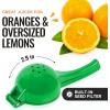 imageZulay Premium Quality Metal Orange Squeezer Citrus Juicer Manual Press for Extracting the Most Juice Possible  Orange Juicer OrangeGreen