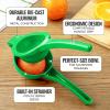 imageZulay Premium Quality Metal Orange Squeezer Citrus Juicer Manual Press for Extracting the Most Juice Possible  Orange Juicer OrangeGreen