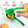 imageZulay Premium Quality Metal Orange Squeezer Citrus Juicer Manual Press for Extracting the Most Juice Possible  Orange Juicer OrangeGreen