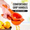 imageZulay Premium Quality Metal Orange Squeezer Citrus Juicer Manual Press for Extracting the Most Juice Possible  Orange Juicer OrangeOrange