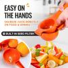 imageZulay Premium Quality Metal Orange Squeezer Citrus Juicer Manual Press for Extracting the Most Juice Possible  Orange Juicer OrangeOrange