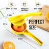imageZulay Premium Quality Metal Orange Squeezer Citrus Juicer Manual Press for Extracting the Most Juice Possible  Orange Juicer OrangeYellow
