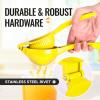 imageZulay Premium Quality Metal Orange Squeezer Citrus Juicer Manual Press for Extracting the Most Juice Possible  Orange Juicer OrangeYellow