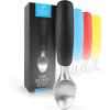 imageZulay Heavy Duty Ice Cream Scoop  Stainless Steel Ice Cream Scooper With NonSlip Rubber Grip  Durable Ice Cream Spade  AntiThaw Icecream Scoup For Frozen Ice Cream ampamp Gelato BlueBlack