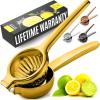 imageZulay Kitchen Lemon Squeezer Stainless Steel  Premium Quality Heavy Duty Solid Metal Squeezer Bowl  Large Manual Citrus Press Juicer and Lime Squeezer Stainless SteelGold