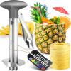 imageZulay Kitchen Pineapple Corer and Slicer Tool  Stainless Steel Pineapple Cutter for Easy Core Removal ampamp Slicing  Super Fast Pineapple Slicer and Corer Tool Saves you Time GrayGray