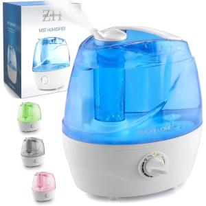 imageZulay Home Cool Mist Humidifiers For Bedroom 22L Water Tank  Quiet Ultrasonic Humidifiers For Large Room with Auto Shutoff Feature  Air Humidifier For Plants Nursery Kids Room GrayBlue