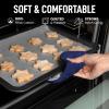 imageZulay 1Pack Pot Holders for Kitchen Heat Resistant Cotton  7x7 Inch Hot Pot Holder Set  Quilted Terry Cloth Potholders for Kitchens  Washable Potholder for Cooking ampamp Baking AquaNavy Blue