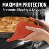 imageZulay 1Pack Pot Holders for Kitchen Heat Resistant Cotton  7x7 Inch Hot Pot Holder Set  Quilted Terry Cloth Potholders for Kitchens  Washable Potholder for Cooking ampamp Baking AquaPumpkin Orange