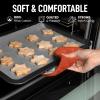 imageZulay 1Pack Pot Holders for Kitchen Heat Resistant Cotton  7x7 Inch Hot Pot Holder Set  Quilted Terry Cloth Potholders for Kitchens  Washable Potholder for Cooking ampamp Baking AquaPumpkin Orange