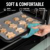 imageZulay 1Pack Pot Holders for Kitchen Heat Resistant Cotton  7x7 Inch Hot Pot Holder Set  Quilted Terry Cloth Potholders for Kitchens  Washable Potholder for Cooking ampamp Baking AquaAqua Sky