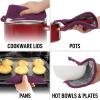 imageZulay 1Pack Pot Holders for Kitchen Heat Resistant Cotton  7x7 Inch Hot Pot Holder Set  Quilted Terry Cloth Potholders for Kitchens  Washable Potholder for Cooking ampamp Baking AquaPurple