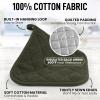 imageZulay 1Pack Pot Holders for Kitchen Heat Resistant Cotton  7x7 Inch Hot Pot Holder Set  Quilted Terry Cloth Potholders for Kitchens  Washable Potholder for Cooking ampamp Baking AquaOlive Green