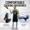 imageZulay 2Pack Funny Aprons for Men ampamp Women  Kitchen Aprons with Adjustable Neck Strap ampamp 2 Large PocketsCheese Puns