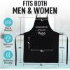 imageZulay 2Pack Funny Aprons for Men ampamp Women  Kitchen Aprons with Adjustable Neck Strap ampamp 2 Large PocketsHusband  Wife