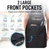 imageZulay 2Pack Funny Aprons for Men ampamp Women  Kitchen Aprons with Adjustable Neck Strap ampamp 2 Large PocketsHusband  Wife