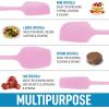 imageZulay 4pcs Silicone Spatula Set  Heat Resistant Silicone Tools for Cooking Baking ampamp Mixing  One Piece Design Spatulas for NonStick Cookware  Durable Stainless Steel Core Pink