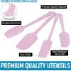 imageZulay 4pcs Silicone Spatula Set  Heat Resistant Silicone Tools for Cooking Baking ampamp Mixing  One Piece Design Spatulas for NonStick Cookware  Durable Stainless Steel Core Pink