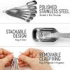 imageZulay Heavy Duty Stainless Steel Measuring Spoons with Easy to Read Slim Design for Narrow Spice Jars 6 Piece Measuring Spoons with Etched Markings ampamp Removable Clasp Table Spoons Measuring Spoon6 Piece