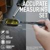 imageZulay Heavy Duty Stainless Steel Measuring Spoons with Easy to Read Slim Design for Narrow Spice Jars 6 Piece Measuring Spoons with Etched Markings ampamp Removable Clasp Table Spoons Measuring Spoon7 Piece