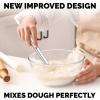 imageZulay Kitchen 13 Inch Danish Dough Whisk  Large Wooden Danish Whisk For Dough With Stainless Steel Ring  Traditional Dutch Whisk Baking Tool For Bread Batter Cake Pastry Acacia WoodStainless Steel