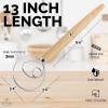 imageZulay Kitchen 13 Inch Danish Dough Whisk  Large Wooden Danish Whisk For Dough With Stainless Steel Ring  Traditional Dutch Whisk Baking Tool For Bread Batter Cake Pastry Acacia WoodRubberwood
