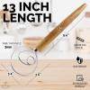 imageZulay Kitchen 13 Inch Danish Dough Whisk  Large Wooden Danish Whisk For Dough With Stainless Steel Ring  Traditional Dutch Whisk Baking Tool For Bread Batter Cake Pastry Acacia WoodAcacia