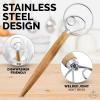 imageZulay Kitchen 13 Inch Danish Dough Whisk  Large Wooden Danish Whisk For Dough With Stainless Steel Ring  Traditional Dutch Whisk Baking Tool For Bread Batter Cake Pastry Acacia WoodAcacia