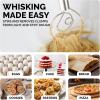 imageZulay Kitchen 13 Inch Danish Dough Whisk  Large Wooden Danish Whisk For Dough With Stainless Steel Ring  Traditional Dutch Whisk Baking Tool For Bread Batter Cake Pastry Acacia WoodStainless Steel