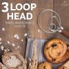 imageZulay Kitchen 13 Inch Danish Dough Whisk  Large Wooden Danish Whisk For Dough With Stainless Steel Ring  Traditional Dutch Whisk Baking Tool For Bread Batter Cake Pastry Acacia WoodCarbonized Ashwood