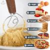 imageZulay Kitchen 13 Inch Danish Dough Whisk  Large Wooden Danish Whisk For Dough With Stainless Steel Ring  Traditional Dutch Whisk Baking Tool For Bread Batter Cake Pastry Acacia WoodCarbonized Ashwood