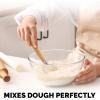 imageZulay Kitchen 13 Inch Danish Dough Whisk  Large Wooden Danish Whisk For Dough With Stainless Steel Ring  Traditional Dutch Whisk Baking Tool For Bread Batter Cake Pastry Acacia WoodAcacia