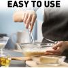 imageZulay Kitchen 13 Inch Danish Dough Whisk  Large Wooden Danish Whisk For Dough With Stainless Steel Ring  Traditional Dutch Whisk Baking Tool For Bread Batter Cake Pastry Acacia WoodStainless Steel