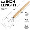imageZulay Kitchen 13 Inch Danish Dough Whisk  Large Wooden Danish Whisk For Dough With Stainless Steel Ring  Traditional Dutch Whisk Baking Tool For Bread Batter Cake Pastry Acacia WoodRubberwood