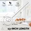imageZulay Kitchen 13 Inch Danish Dough Whisk  Large Wooden Danish Whisk For Dough With Stainless Steel Ring  Traditional Dutch Whisk Baking Tool For Bread Batter Cake Pastry Acacia WoodStainless Steel