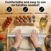 imageZulay Kitchen 159 inch Professional Stainless Steel Rolling Pin  Lightweight Metal French Rolling Pin  Perfect for Baking Fondant Pizza Dough Roller DumplingSilver