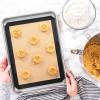 imageZulay Kitchen 2 Pack Silicone Baking Mat Sheet Set  Reusable Baking Mat Nonstick  Half Sheet Baking Mat For Oven  165quot x 116quot Light GreenBlack