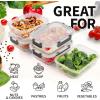 imageZulay Kitchen 5 Pack Glass Meal Prep Containers with Lids  Airtight Premium Borosilicate Glass Food Storage Containers  Microwave Freezer ampamp Oven Safe BPA Free  Gray